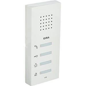 Gira 125003 - Citofono interno sopra intonaco AP System 55, colore: Bianco lucido