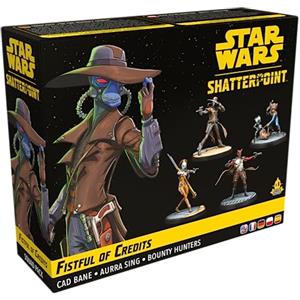 Asmodee ATOMIC MASS GAMES | Star Wars Shatterpoint Fistful Of Credits Cad Bane Squad Pack | Miniatures Expansio Featuring Cad Bane Aura Sing And Bounty Hunters | 2 Players | 90 Minute