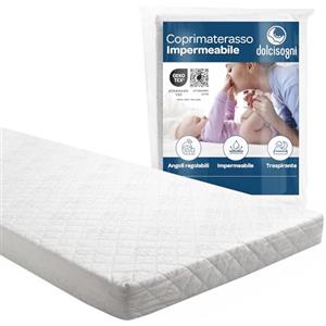 DOLCI SOGNI Materasso Bambini 120x200 - Materasso Letto Singolo - Alto 14cm, Schiuma Traspirante H2, Fodera Anallergica, Certificato Oeko Tex 100 e CertiPur, Antiacaro, Durevole - Made in Italy