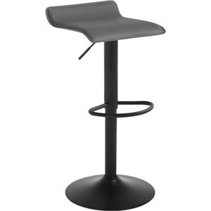 WOLTU Sgabello Cucina, Regolabile in Altezza, PVC, Grigio | Sgabello da Bar Colazione, con Poggiapiedi, Regolabile in Altezza, Sgabelli Girevole, per Cucina Caffè Banco, in Metallo