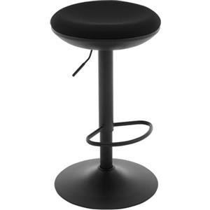 WOLTU Sgabello Alto, Regolabili in Altezza, Maglia Elastica, Nero | Sedie Alte da Bar, Girevoli 360°, con Poggiapiedi, Sgabelli per Isola Cucina
