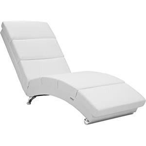 CASARIA® Poltrona Chaise Longue 186x89x55 cm Lettino Sdraio Ergonomico in Tessuto Imbottito Portata 180 kg Soggiorno Ufficio Interno Reclinabile Lettura