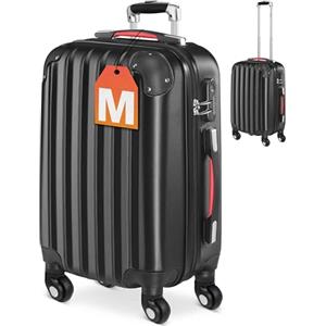 Monzana Valigia a Guscio Rigido M Trolley Lucchetto 4 Ruote Bagaglio Manico Telescopico Alluminio