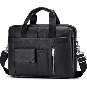 BAGZY Borsa 24 Ore Uomo Ventiquattrore Pelle Borsa Porta PC 15.6 Pollici Borsa Uomo Lavoro Borsa Porta Documenti Cartella Portadocumenti Uomo Borsa Business Uomo Borsa a Tracolla Regalo Uomo