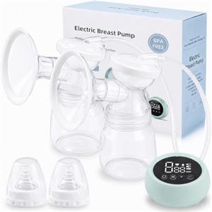 Focenat Tiralatte elettrico, Tiralatte elettrico indossabile, Tira latte neonati, Breast pump, 3 Modalità e 9 Livelli, Tira Latte con Display LCD, Senza BPA, per Viaggi e Casa (Blu)