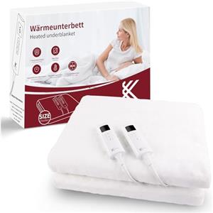 REDKEY Scaldaletto Elettrica Matrimoniale,170x150 cm Sottocoperta,7 Temperature,Coperta Termica con Spegnimento Automatico,Termoforo,Lavabile