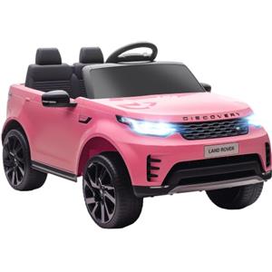 AIYAPLAY Macchina Elettrica Bambini Licenza Land Rover Discovery 12V Rosa | 3-6 Anni, 2.5-4.5 km/h, Auto Elettrica per Bambini, Sospensioni, Telecomando, USB, Musica, Fari, Clacson