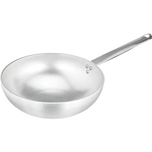 Baldassare Agnelli Pentole Agnelli ALMR1111W28 Wok Radiante con Fondo Svasato, Alluminio, Argento, 28 cm