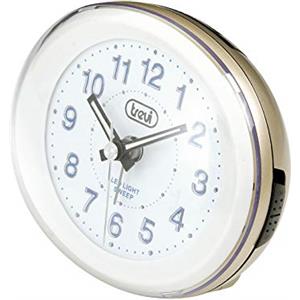 Trevi SL 3052 Sveglia Analogica da Comodino con Retroilluminazione LED, Quadrante Extra Large, Suoneria Elettronica, Snooze/Light, Movimento Silenzioso Sweep, Alimentazione a Batteria AA, Oro