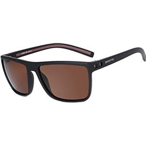 ZENOTTIC Occhiali da sole polarizzati uomo leggero TR90 montatura UV400 protezione occhiali da sole quadrati