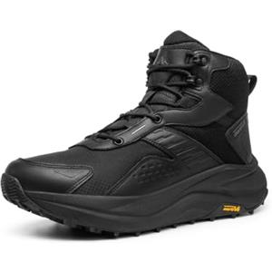 NORTIV 8 Stivali Trekking Uomo Punta Larga | Intersuola in EVA spessa per supporto elastico, tomaia resistente in pelle, nylon e TPU e design a bassa caduta da 5 mm