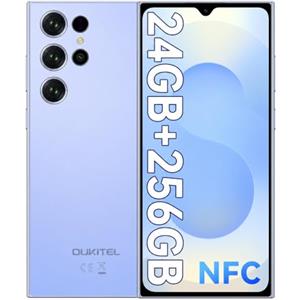 OUKITEL C61 Pro Smartphone 6.88" HD+ 90Hz In-Cell, 24(8+16) GB RAM + 256GB ROM Telefono, Android 15 Octa-Core, 5150mAh 13MP+5MP, Cellulare Dual SIM 4G/Impronte Digitali/NFC/GPS/BT5.0 Blu