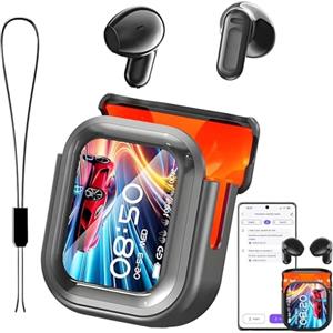 Relxhome NE20 Cuffie Traduzione Simultanea, Auricolari Bluetooth 6.0 con schermo LED, 3 in 1 Auricolari Traduttore Simultaneo con 6 Modalità, 135 Lingue Cuffie Traduttore Istantaneo, per Viaggi/Affari