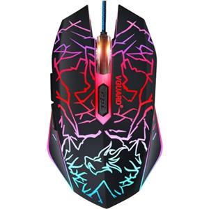 VGUARD Mouse da Gaming, Mouse con Filo USB, Mouse Ottico per PC Portatile Ergonomico, 6 Pulsanti Programmabili, 4 Regolabile DPI(800/1200/1600/2400), 7 Colori LED - Nero (Versione Aggiornata)