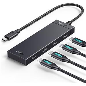 UGREEN 10Gbps Hub USB C 3.2 Gen 2 a 4 Porte Type-C Sdoppiatore USB C | Compatibile con iPhone 18 Pro Max MacBook Pro Air iMac XPS iPad Surface Galaxy S24 Cavo 30CM