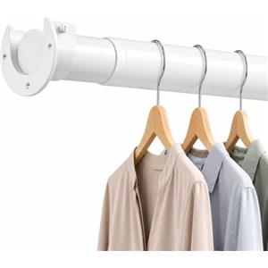 Dee.Romg Bastone appendiabiti per armadio, 45-68 cm, diametro 25 mm, Blanc | Asta appendiabiti per armadio, regolabile in lunghezza, adatta alle esigenze di ogni tipo di spazio di stoccaggio.