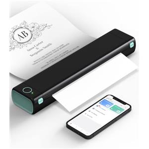 Phomemo M08F Stampante Termica Portatile A4, Stampante + 10PCS Carta | Senza Inchiostro Con Batteria Integrata. Compatibile Con Smartphone E Pc Per Contratti E Documenti In Mobilità