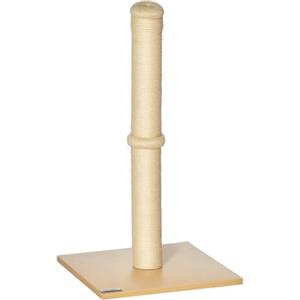 PawHut Tiragraffi per Gatti con Palo in Sisal Alto 60 cm Mini Albero Beige | Tiragraffi Salvaspazio Multiuso, Base in Truciolato