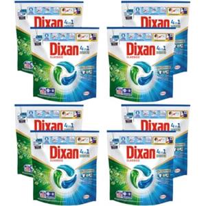 Dixan DISCS 4in1 Classico Detersivo Lavatrice 8 confezioni da (28 Lavaggi), Capsule lavatrice per una pulizia profonda del bucato e freschezza igienica per la lavatrice, Rimuove le macchie da 20°C