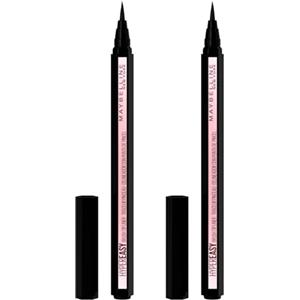 Maybelline New York Hyper Easy Eyeliner in Penna Facile Applicazione Punta Ultra-Flessibile Sguardo Intenso Colore 800 Nero - 2 Cosmetici