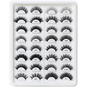 AKARABEAUTYLASHES Ciglia Finte Naturali 16 Paia 3D Ciglia Finte False Eyelashes Visone Artificiale (16pairs-Mix)