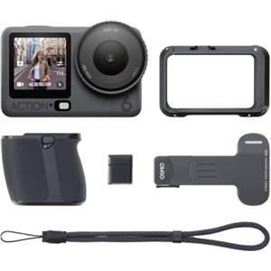 DJI Osmo Action 6 Combo Impugnatura per street photography, action cam 8K | Sensore quadrato da 1/1,1″, apertura variabile, autonomia di 4h, con Kit di accessori con impugnatura per street photography
