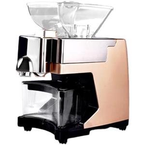 BankiE Mini frantoio elettrico, doppia modalità di spremitura calda e fredda, frantoio per olio d'oliva con riscaldamento a temperatura controllata, adatto per uso commerciale/domestico 220 V,Gold