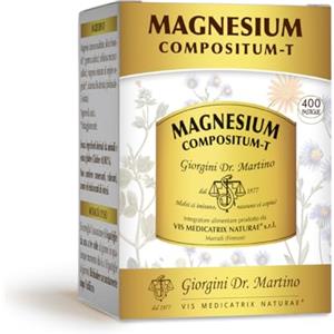 Dr Giorgini MAGNESIUM COMPOSITUM-T, pastiglie - 200 g | Integratore alimentare a base di magnesio e aminoacidi, con B6 attivata- 400 pastiglie