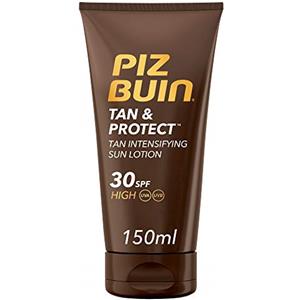 PIZ BUIN Tan & Protect Lozione Solare Intensificatore dell'Abbronzatura SPF 30, Crema solare 30 abbronzante corpo con Illumitone, Protezione solare 30 con efficaci filtri UVA/UVB, 150 ml
