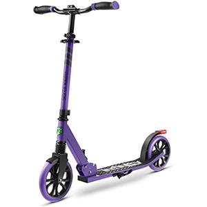 SereneLife Monopattino, Monopattino Bambini da 8 Anni, 2 Ruote con Manubrio Regolabile, Adulti e Adolescenti, Antiscivolo, Monopattino Pieghevole, Monopattino a Spinta e Portatile con Tracolla