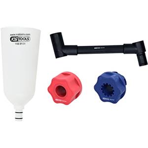 KS Tools 150.9155 - Set di imbuti per olio con braccio girevole per VAG, 4 pezzi