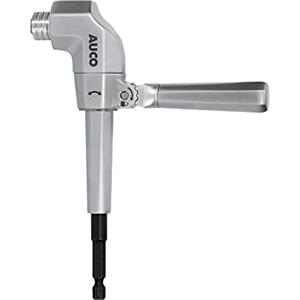 AUCO Adattatore di attacco per trapano ad angolo retto resistente, corpo in metallo resistente e ingranaggi in acciaio, per l'uso con trapano a batteria e avvitatore a percussione (500"lbs-56,5 Nm)