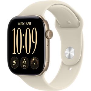 Apple Watch Series 12 GPS, cassa 42 mm in alluminio color oro chiaro con cinturino Sport sabbia S/M