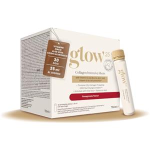 Glow25® Collagen Intensive Shots [30 Porzioni] - con tripeptidi e vitamine | con tripeptidi di collagene, acido ialuronico, aloe vera, zinco, vitamine e Red Orange Complex® (estratto di arancia rossa)