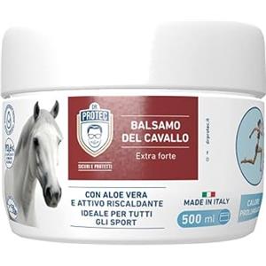 Bericah Dr. Protec Balsamo del Cavallo Extra Forte con Aloe Vera, Crema Riscaldante per Sport, Made in Italy, 500ml
