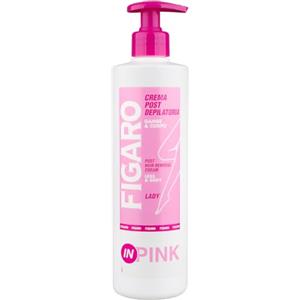 FIGARO INPINK - Crema Post Depilatoria con Aloe Vera Idratante e Lenitiva per Pelle Sensibile, Sollievo Immediato e Ripristino Equilibrio Naturale 500ml