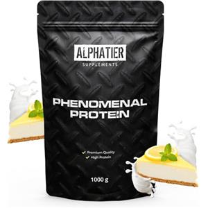 Alphatier Supplements Alphatier Proteine in Polvere con BCAA + EAA - Cheesecake Limone 1000 g | Miscela proteica - 79% di Contenuto proteico - Protein Powder Lemon Cheesecake - Isolato proteico di Soia con Aminoacidi