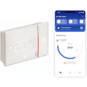 BTICINO SXW8002W Termostato WiFi 220v, Smarther2 with Netatmo, Termostato Caldaia da Parete, Controllo da Remoto con App, Alexa, Google Assistant, Apple HomeKit, Programmabile, Risparmio Energetico