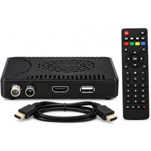 Generico Decoder Digitale Terrestre HD DVB-T3 H.265 HEVC, Ricevitore TV con HDMI e USB, MPEG4, PVR Registrazione, Lettore Multimediale, Set Top Box con Telecomando - HS-222