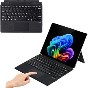 QUARK Tastiera Surface Pro 11, tastiera Microsoft Surface Pro Surface Pro 13/11/10/9/8/X, copertura ultra sottile per tastiera wireless, 33 cm, touchpad, magnetica, retroilluminata a 7 colori