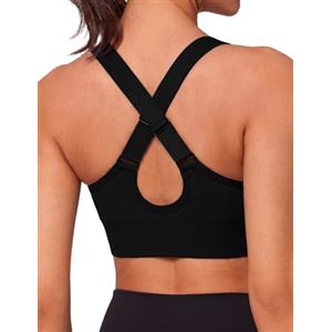 Litherday Top Sportivo Donna Supporto Medio Spalline Regolabili Palestra | Top Elasticizzato Traspirante, Coppe Removibili E Spalline Regolabili, Supporto Medio Per Palestra Running Pilates