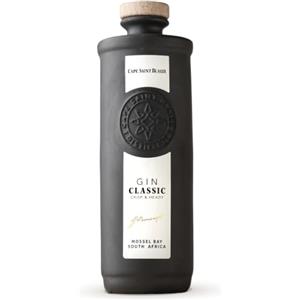 Cape Saint Blaize Classic London Dry Gin - 700 ml in porcellana | London Dry Gin: ginepro in primo piano con lime, fiori di sambuco e rosmarino selvatico - Crisp & Heady