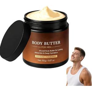 Generico Burro corpo ai feromoni per uomo, crema idratante profumata (1pcs) | fragranza maschile seducente, texture non untuosa, idratazione a lunga durata per pelli secche e sensibili