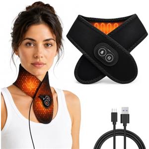 NAVESO Scaldacollo Elettrico per Cervicale, Termoforo Cervicale | Scalda Collo Elettrico Cervicale con 3 Livelli di Calore, Sciarpa Riscaldante per Cervicale per Alleviare Il Dolore