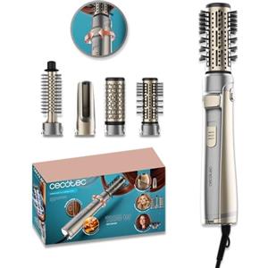 Cecotec Spazzola per Capelli Rotativa CeramicCare 5in1 AirBrush Gyro Elite.1100W, Funzione Ionica, 5 Testine, Funzione Rotativa Bidirezionale, Rivestimento Ceramica, Punta Fredda, 3 Modalità Temp.