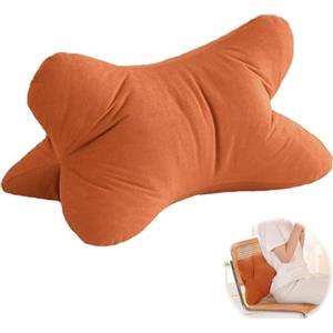 DBAATTZ Cuscino per Ossa da Lettura, Cuscino da Lettura, Cuscino Cervicale Ergonomico per Rilassarsi, Cuscino Letto Lettura Rivestimento Morbido, Supporto Flessibile per Libri, per Seduto, Sdraiato(Arancione)
