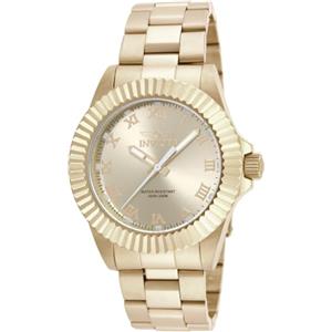 Invicta Orologio da donna al quarzo con quadrante analogico oro e bracciale placcato in acciaio inox dorato