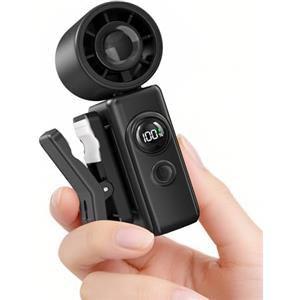 anysun Ventilatore Portatile Turbo, Mini Ventilatore 118g con Clip 360° | 13500 RPM, USB Ricaricabile, Display LED, Pieghevole 180° Ventilatori Portatili per Viaggio, Ufficio, Trucco e Donna