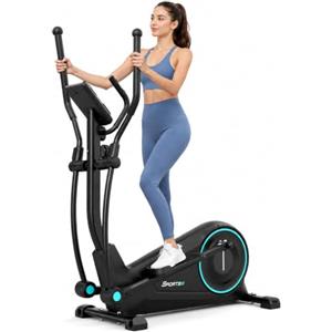 Dripex Ellittica da Casa Ultra Silenziosa, 16 Livelli di Resistenza Magnetica, Display LCD, Supporta fino a 120 kg, Macchina Cardio per Allenamento Total Body