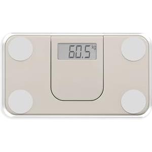 Livoo - Mini bilancia elettronica DOM532C - fino a 180 kg, 23 x 13 cm, 2 unità di misura, schermo LCD retrattile